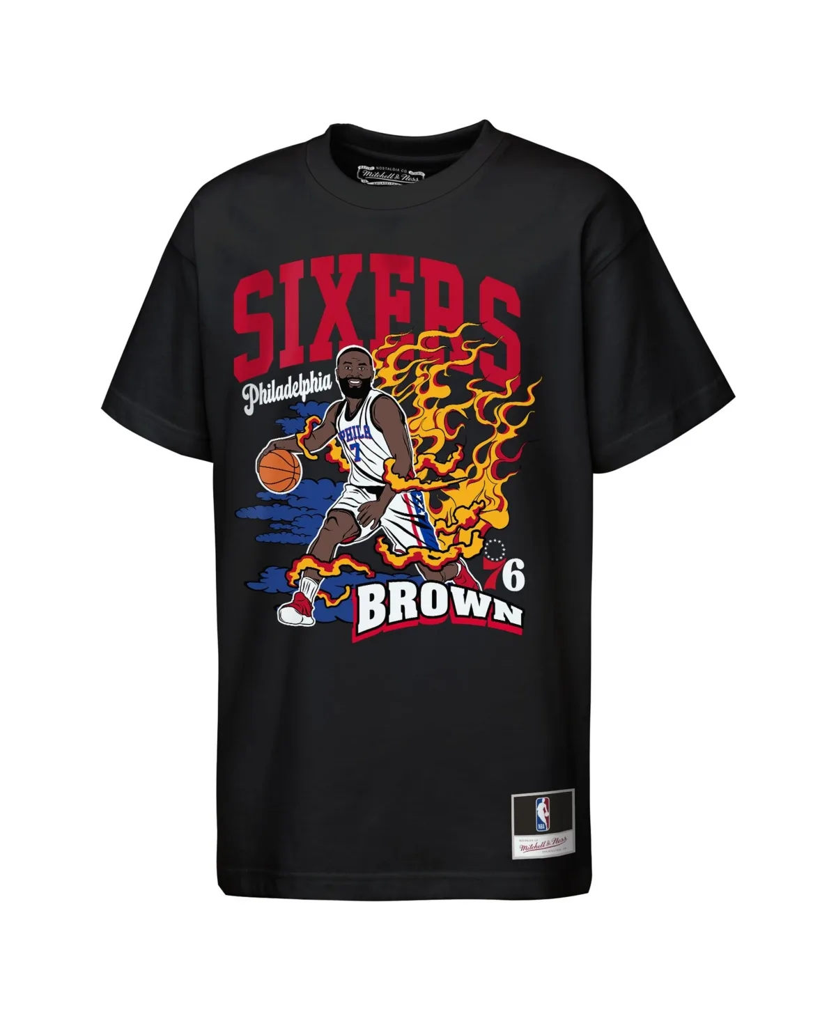 Jaylen Brown Philadelphia 76ers Fired Up T-Shirt by Mitchell & Ness