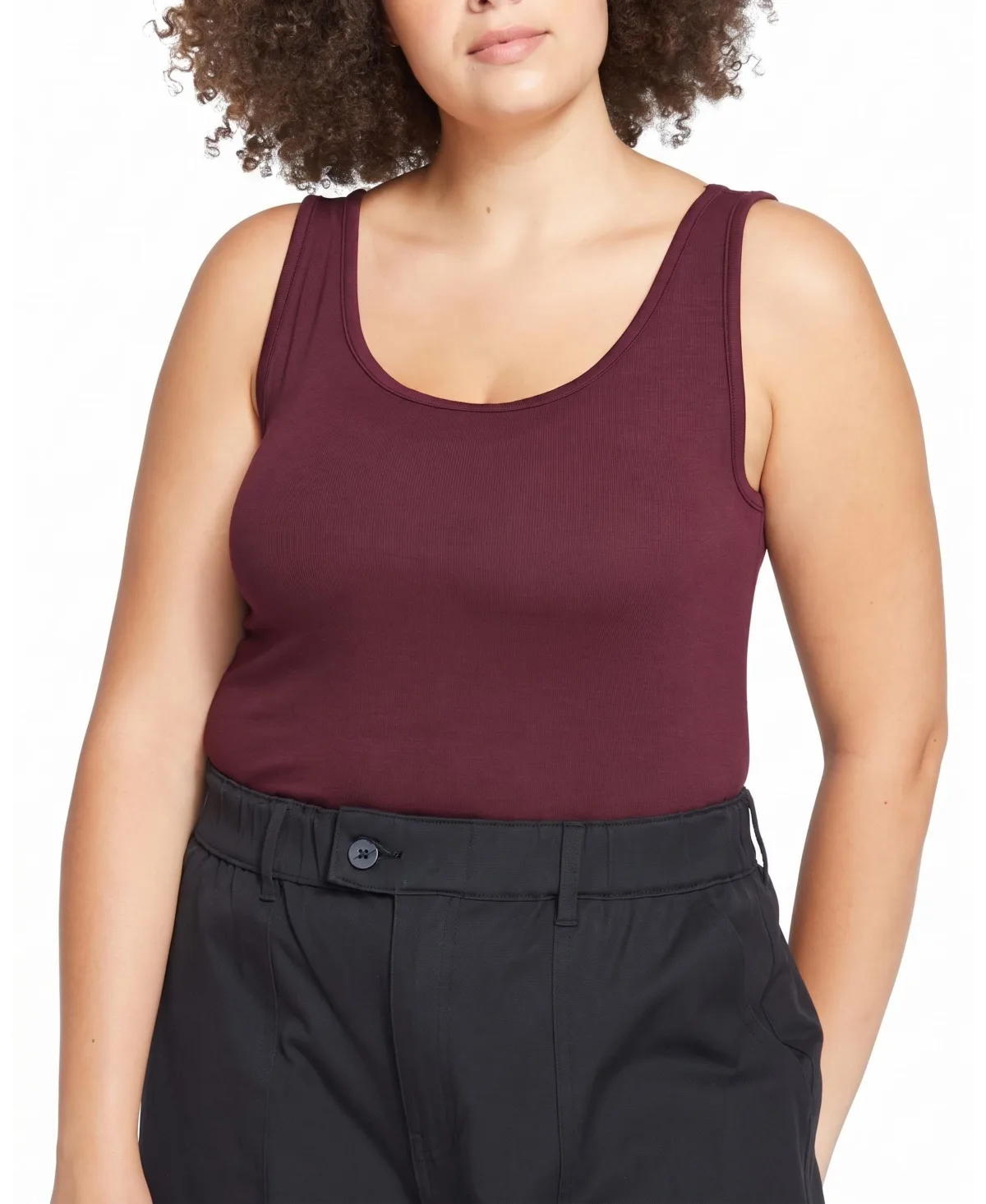 Cloud Rib Fine Ribbed Crewneck Tank Top by Universal Standard