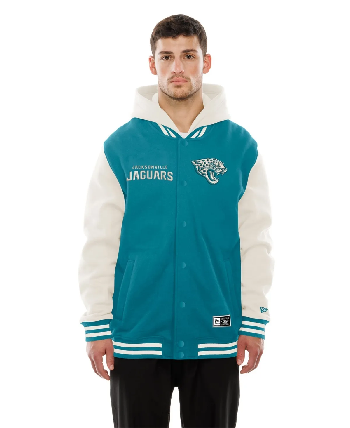 Jacksonville Jaguars Full-Snap Fleece Hooded Jacket by New Era