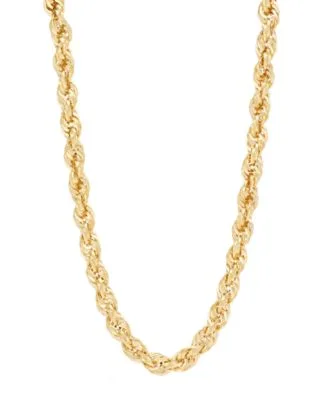 Rope Chain Necklace in 14k Yellow Gold 3.85mm