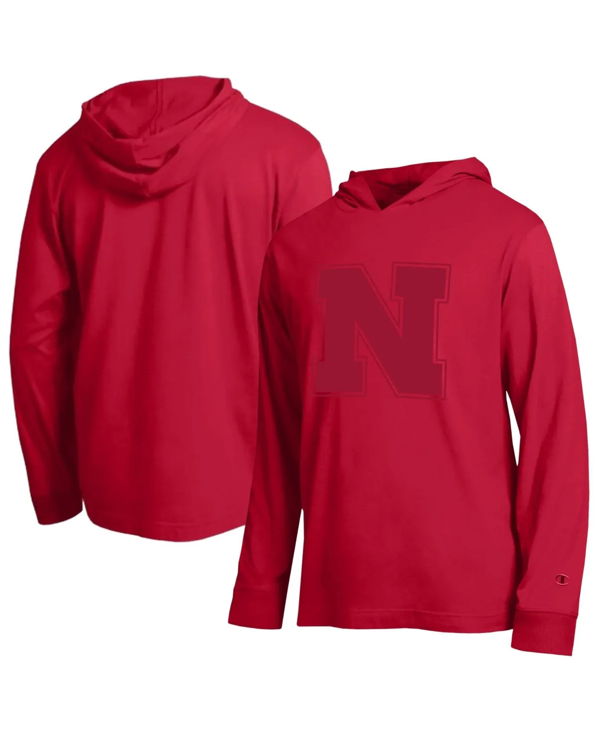 Nebraska Huskers Tonal All-Star Long Sleeves Hooded T-Shirt by Champion
