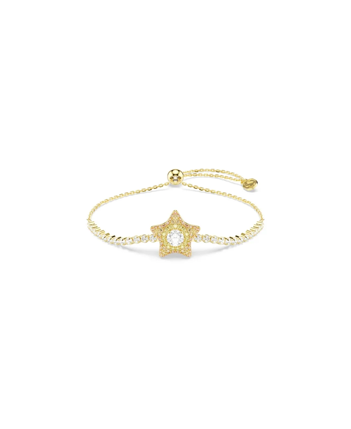 Sublima Crystal and Zirconia/Gold-Tone Star Bracelet by Swarovski