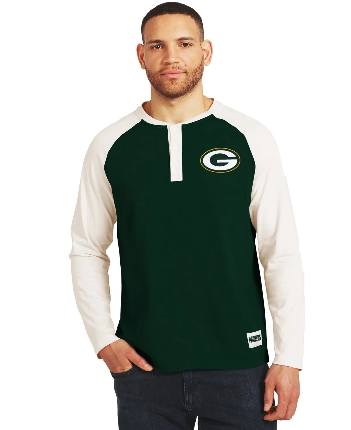 Darius Rucker Collection by Fanatics Green Bay Packers Henley Long-Sleeve T-Shirt