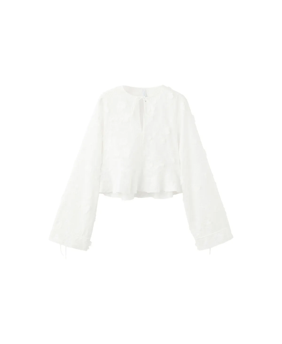 Floral Embroidery Cotton Blouse