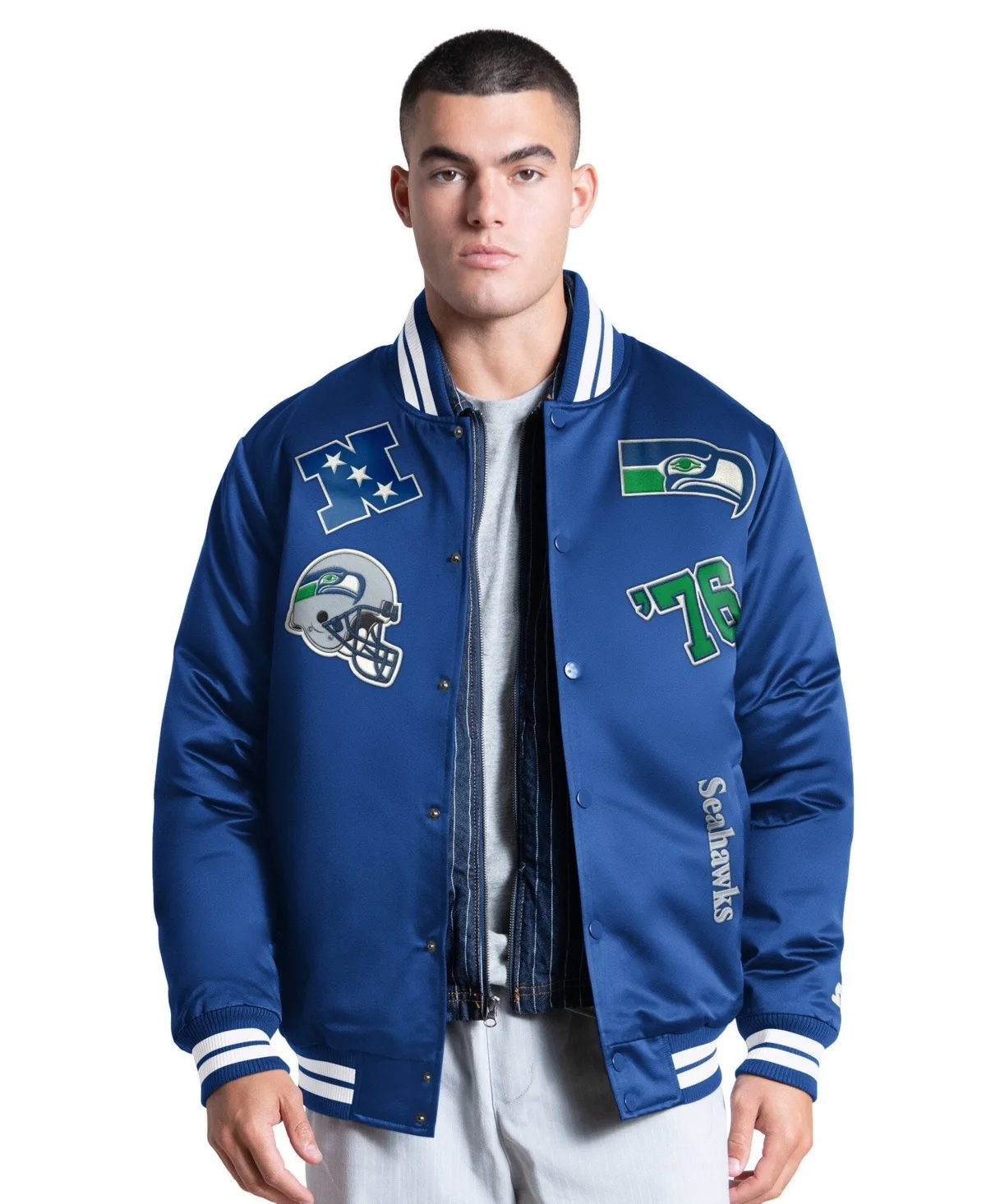 Seattle Seahawks Elite Full Snap Varsity Jacket