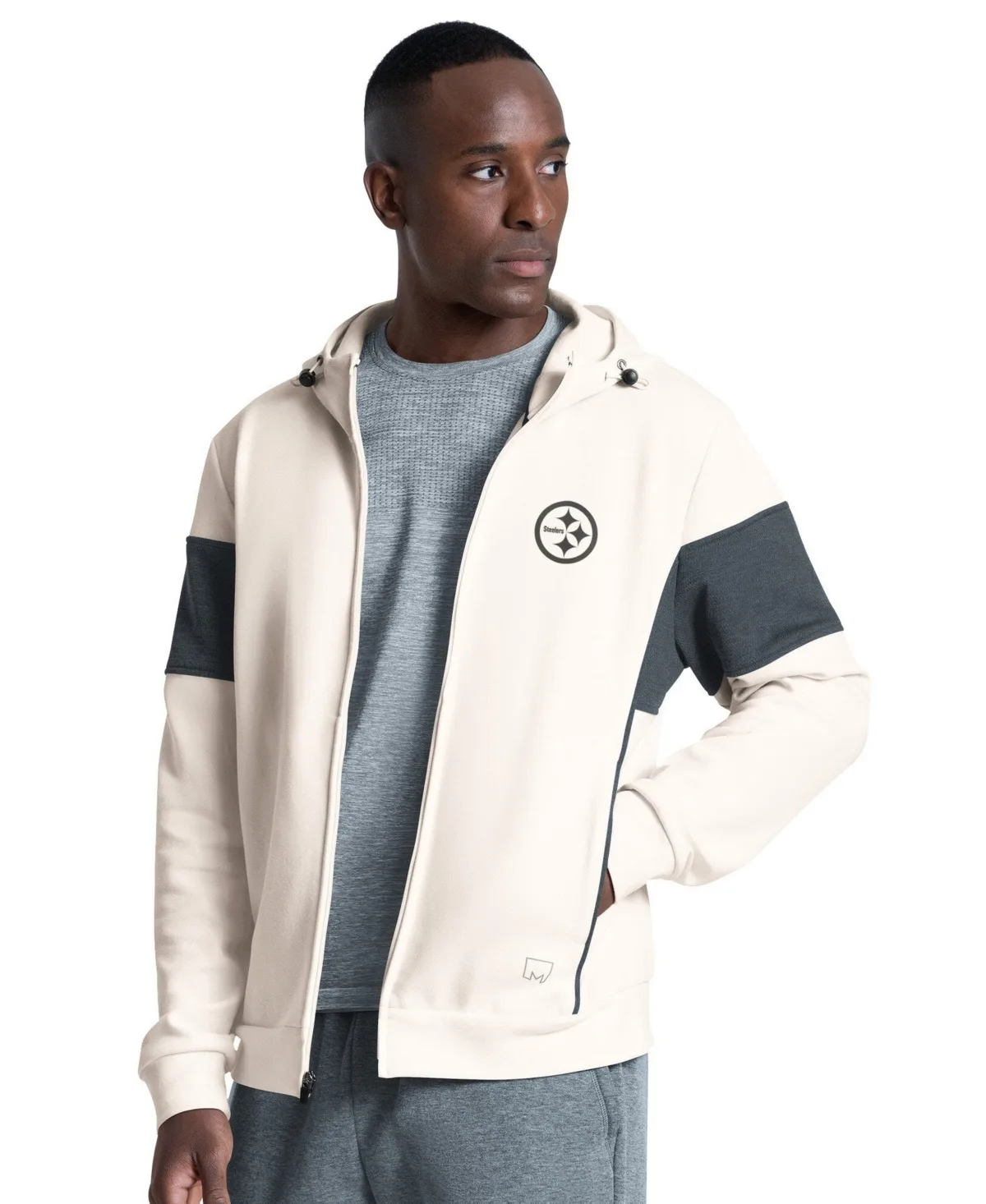 Msx by Michael Strahan Pittsburgh Steelers Competition Full-Zip Tri-Blend Hoodie by Msx by Michael Strahan