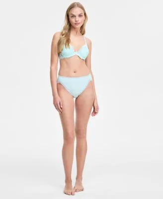 Feathers Lace Contour Underwire Bra Bliss Lace Trim Cotton French Cut Brief by Natori