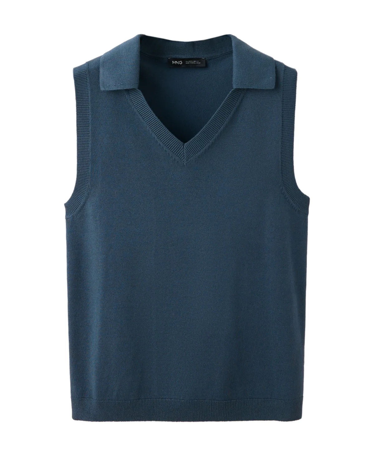 V-Neck Sleeveless Knit Top by Mango