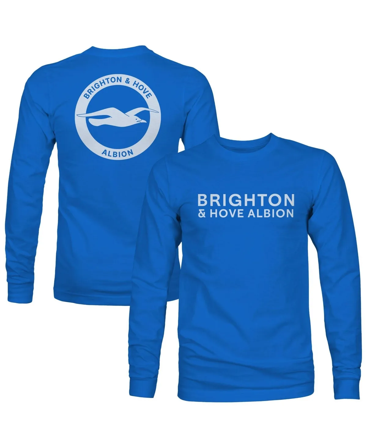 Brighton and Hove Albion Mono Badge Wordmark Long-Sleeve T-Shirt