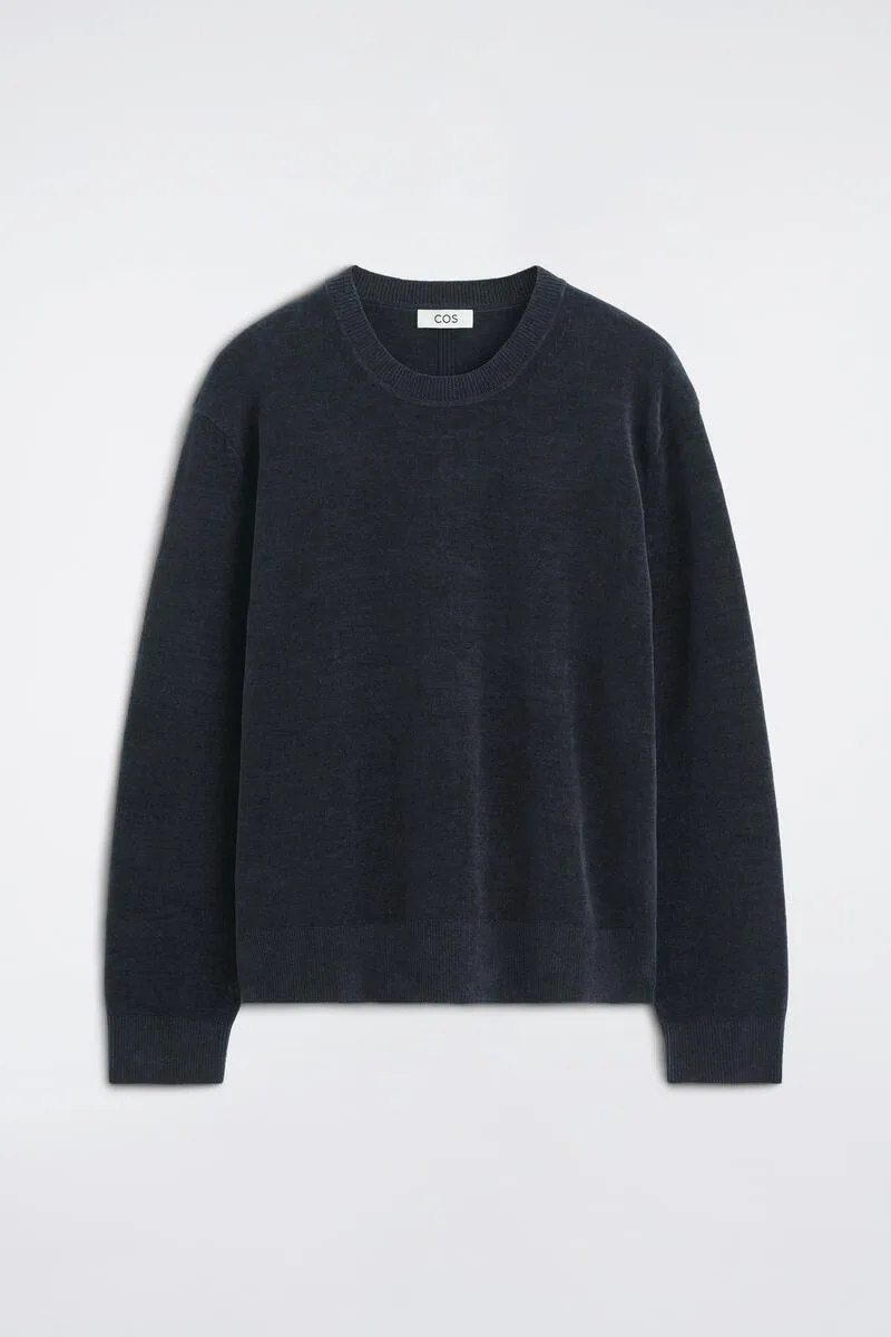 Cotton-Chenille Crew-Neck Sweater by COS