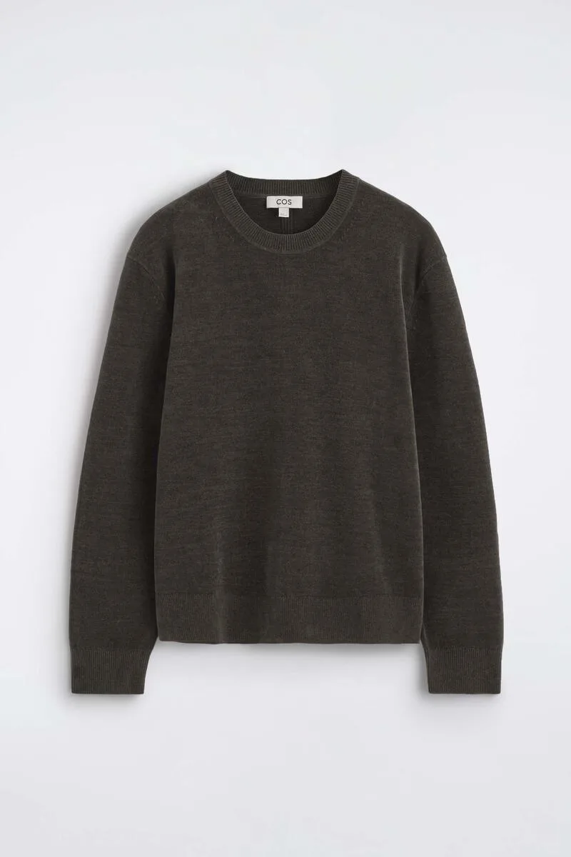 Cotton-Chenille Crew-Neck Sweater