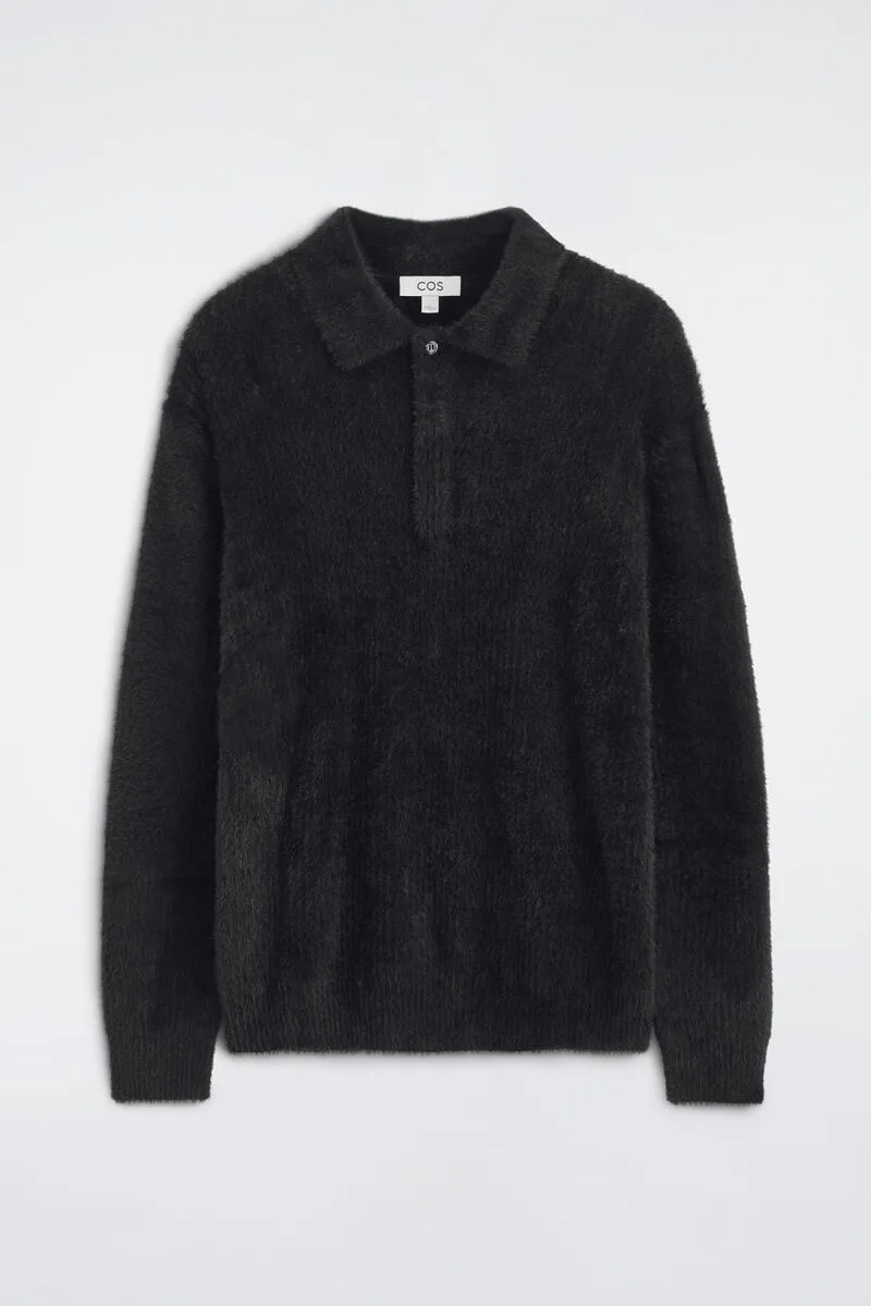 Brushed Knitted Polo Shirt by COS