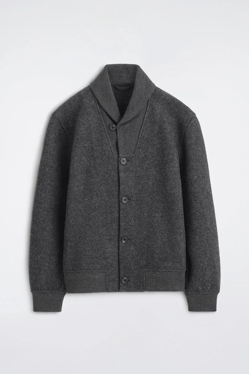 Boiled Wool Shawl-Collar Jacket by COS