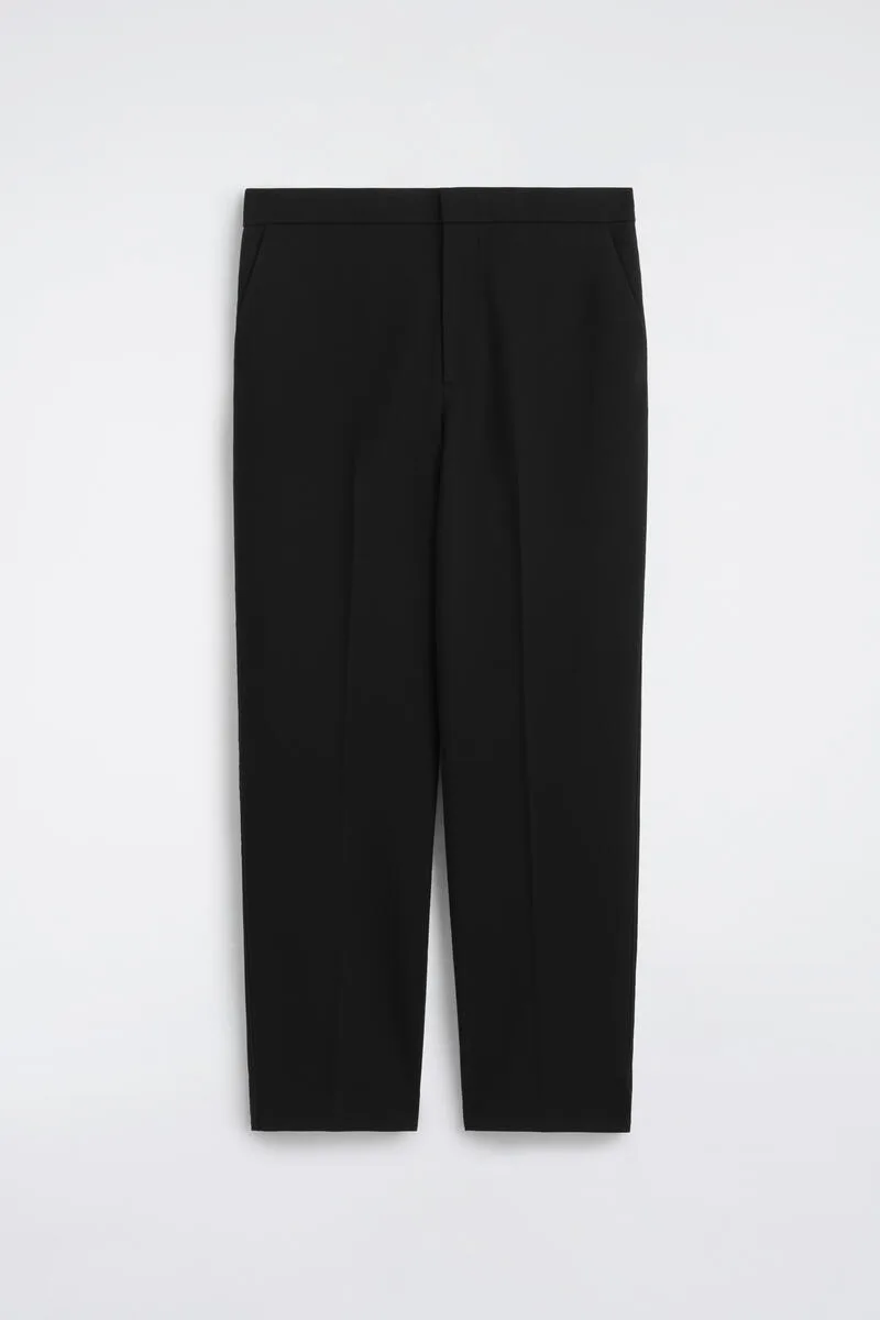 Wool-Jersey Relaxed-Fit Straight-Leg Pants by COS
