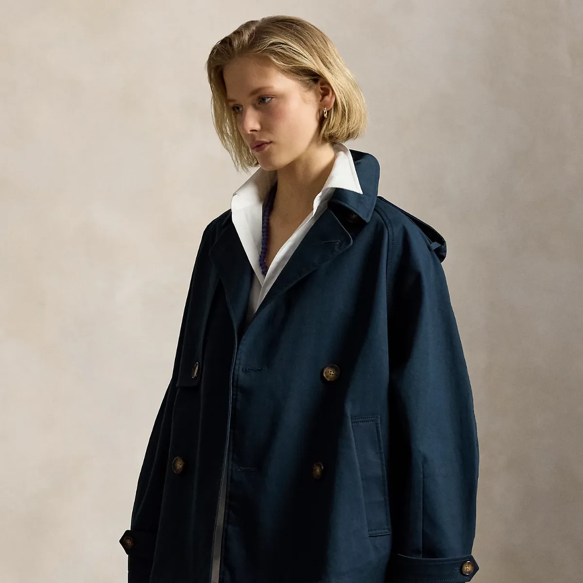 Balloon Cotton Twill Trench Coat by Polo Ralph Lauren