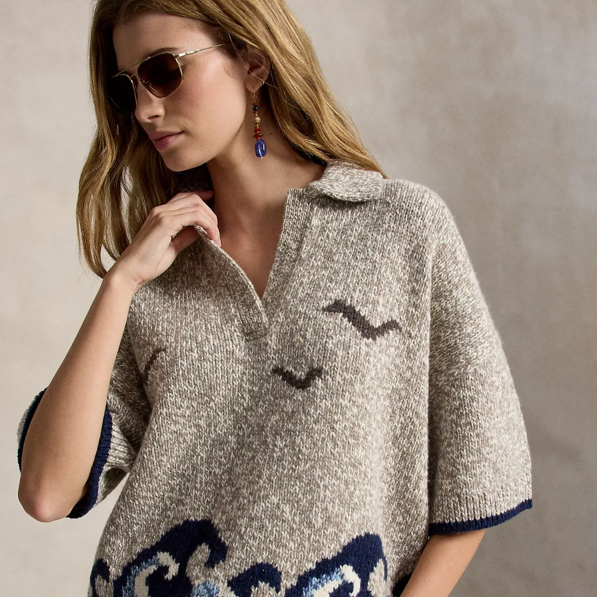 Wave-Motif Wool-Blend Jumper by Polo Ralph Lauren