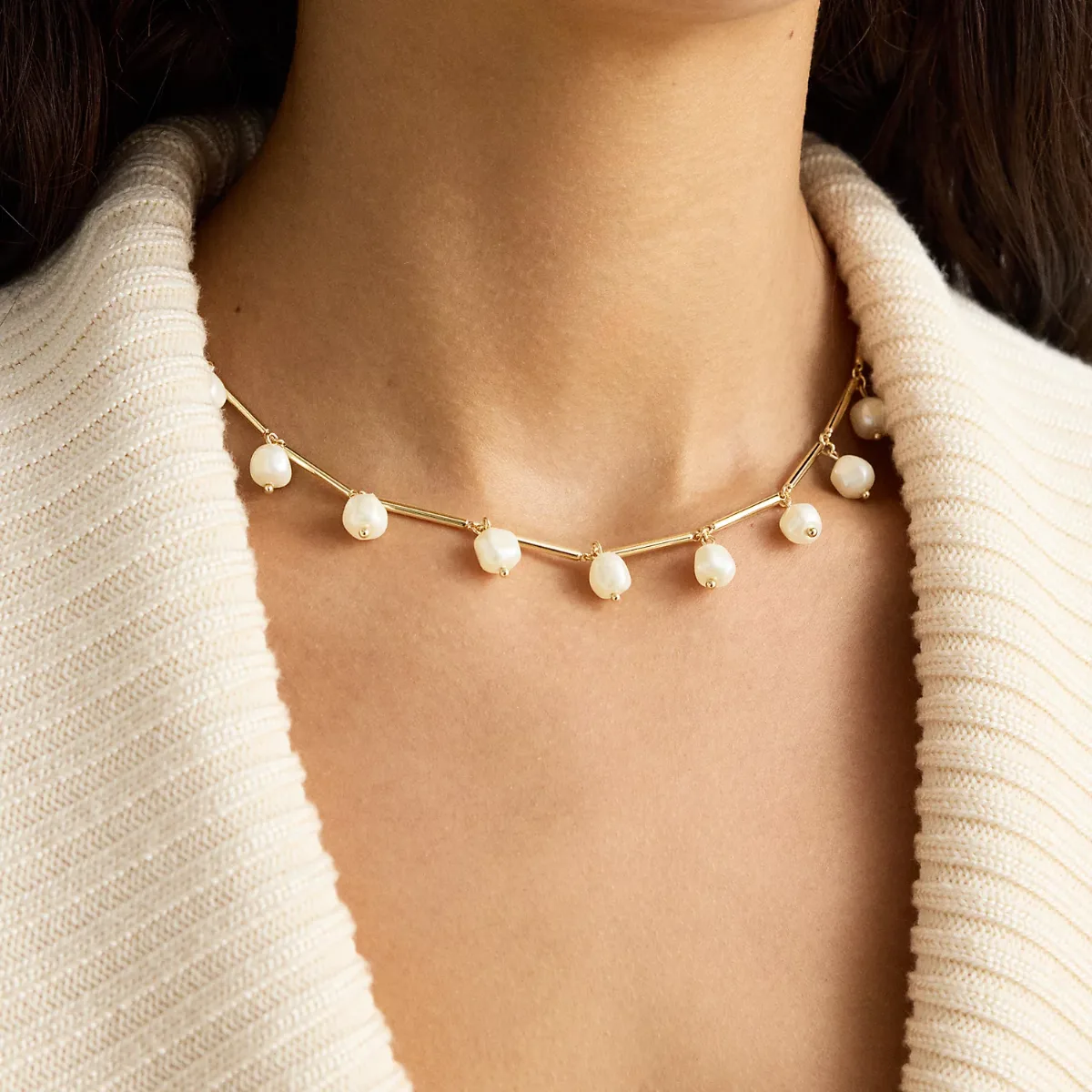 Gold-Plated Faux-Pearl Shaky Necklace by Lauren Ralph Lauren