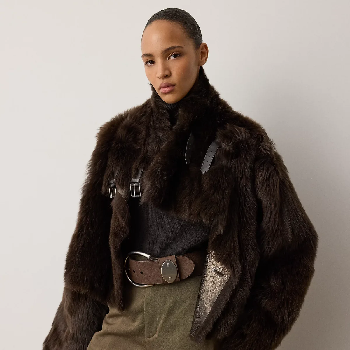 Norman Reversible Lamb Shearling Coat by Ralph Lauren Collection