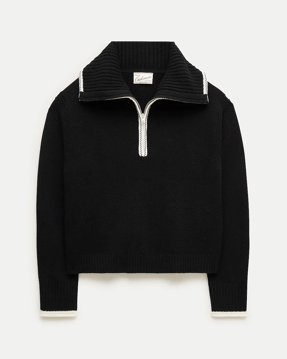 Cashmere Quarter-Zip Sweater with Tipping by J.Crew