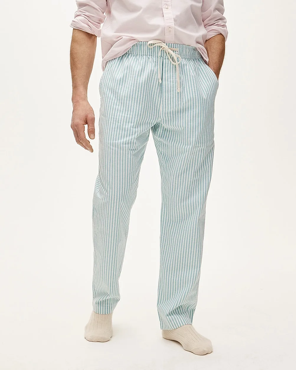 Broken-In Oxford Lounge Pant in Organic Cotton Stripe by J.Crew