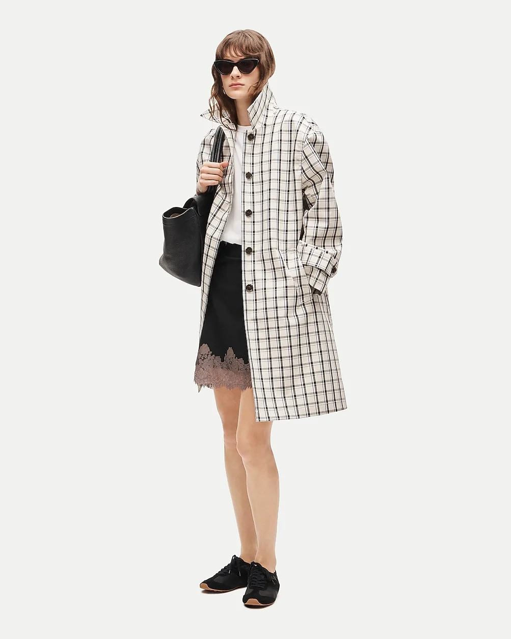 Soho Car Coat in Plaid Double-Faced Cotton by J.Crew