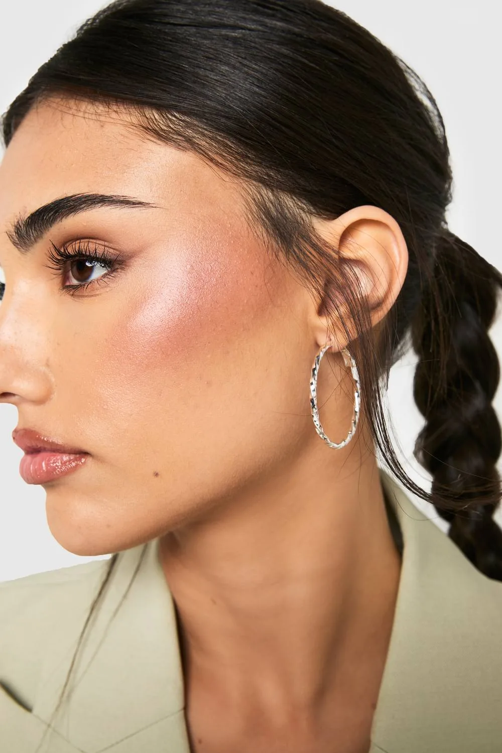 Embellished Large Hoop Earrings by boohoo