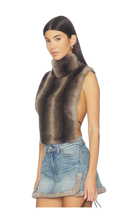 Sudi Faux Fur Sleeveless Pullover by AFRM