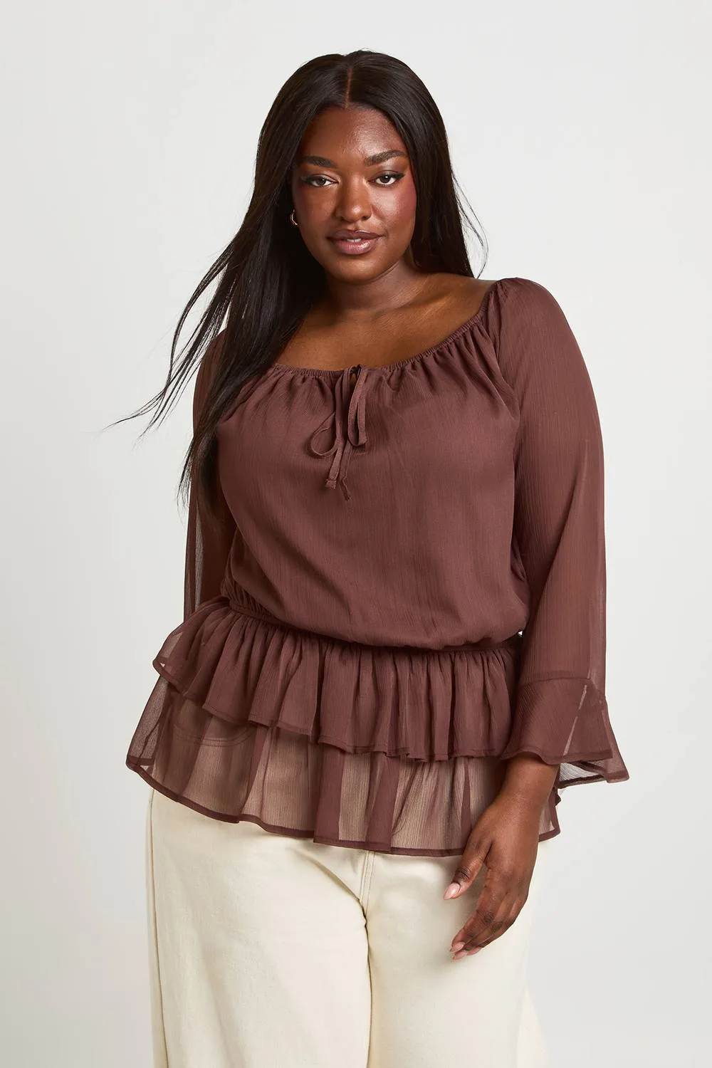 Chiffon Blouson Top
