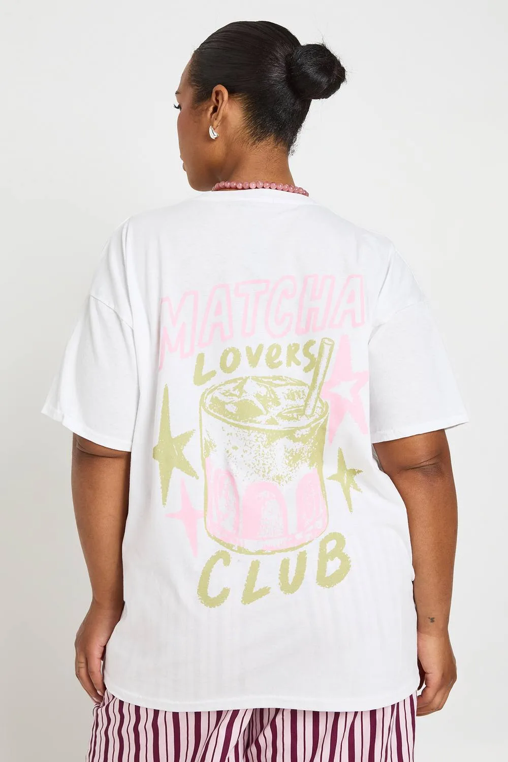 Matcha Lovers Club Oversized T-Shirt by boohoo