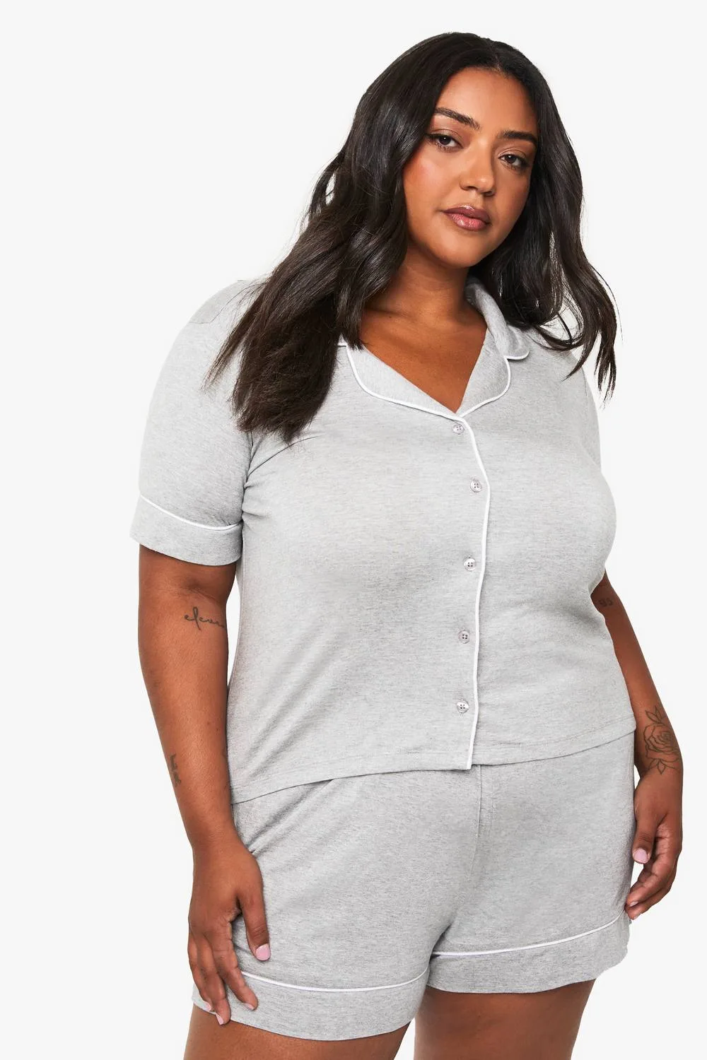Super Soft Modal Short Sleeve Shirt & Short Pyjama Set by boohoo