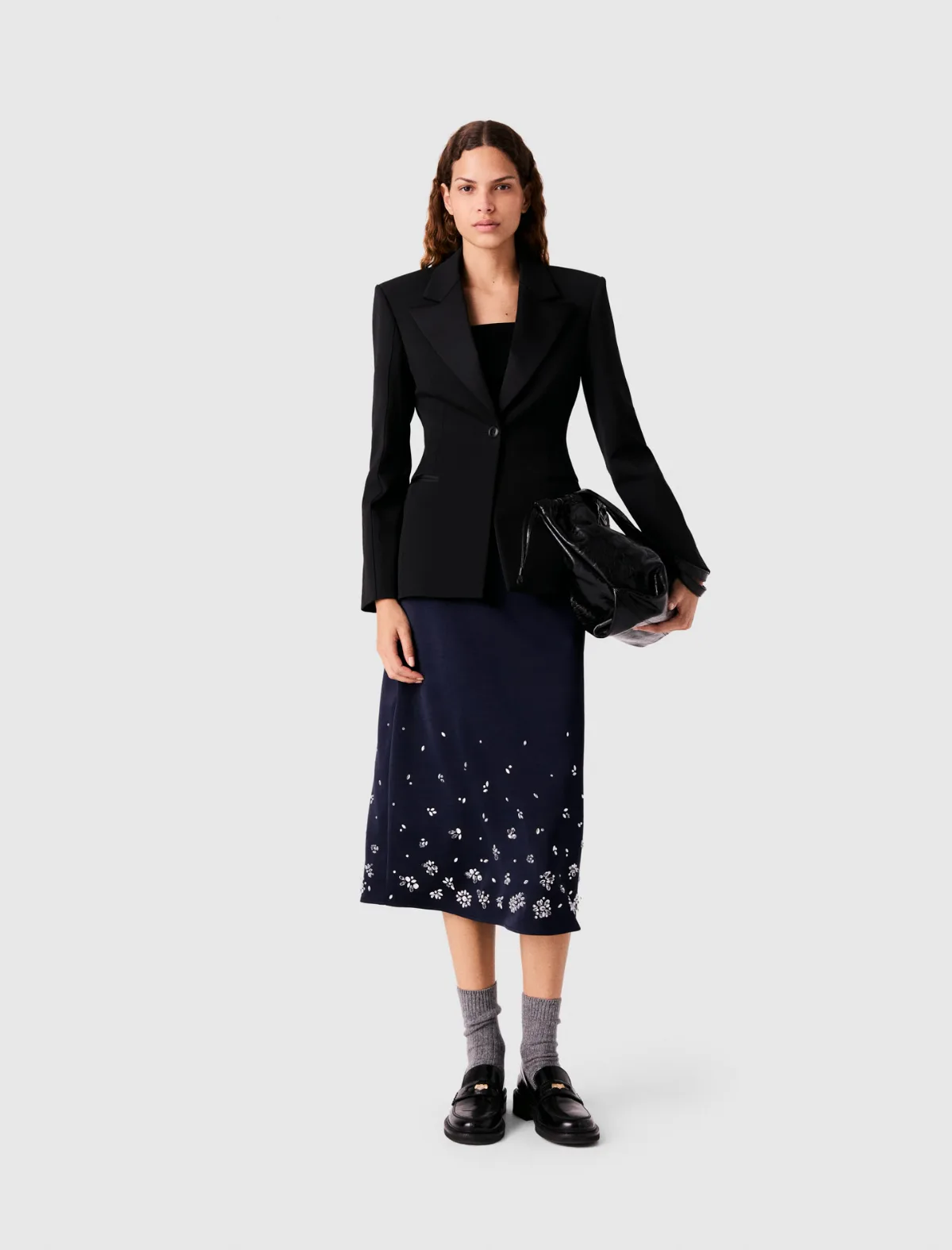 Slim-Fit Tuxedo Jacket by Maje
