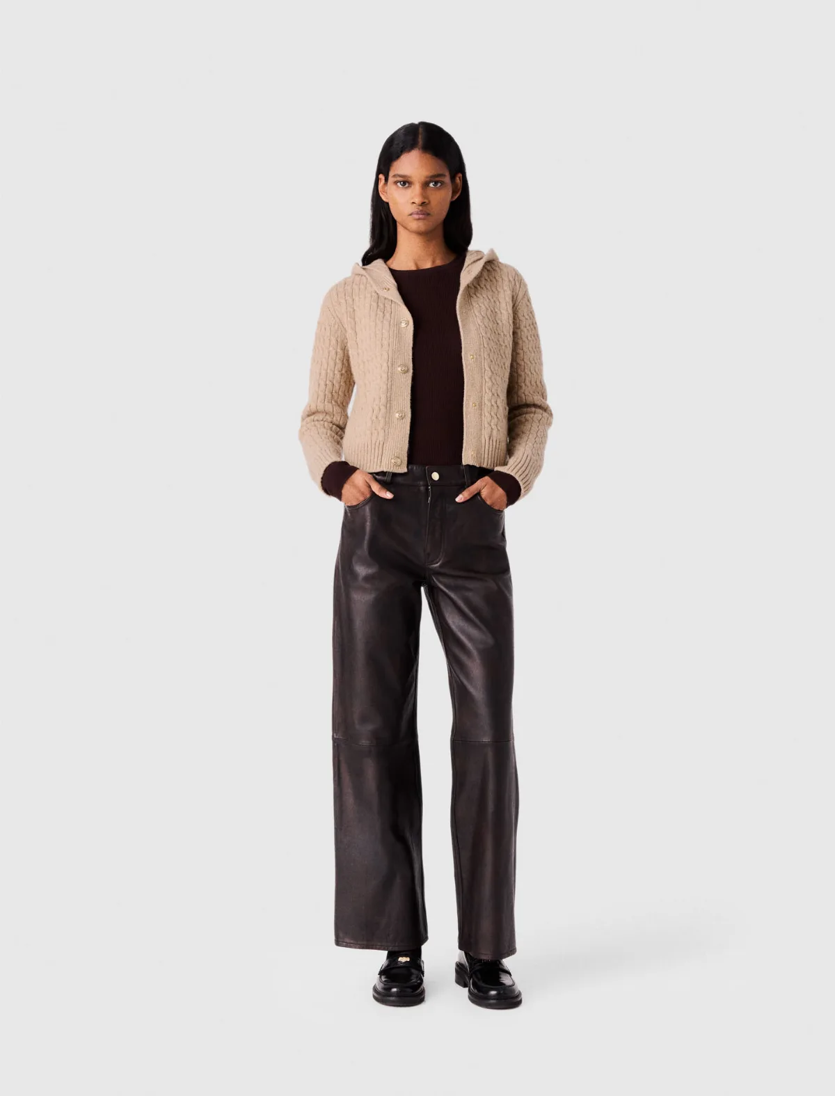 Hooded Cardigan by Maje