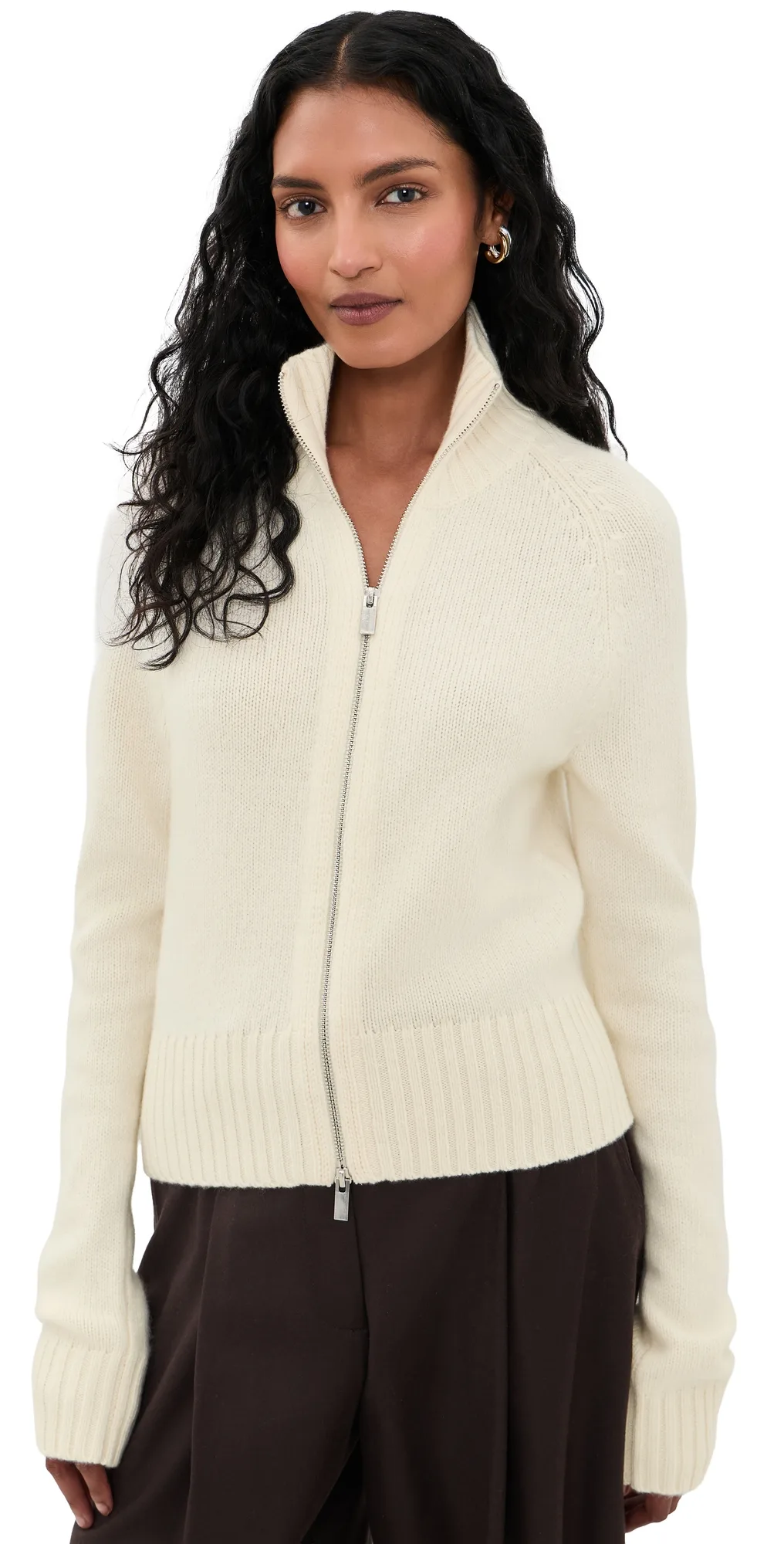 Raglan Zip Turtleneck Cardigan by Theory