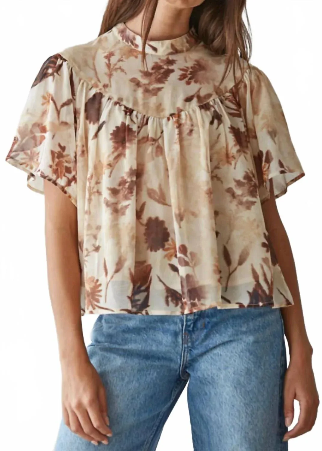 Chiffon Floral Print Blouse
