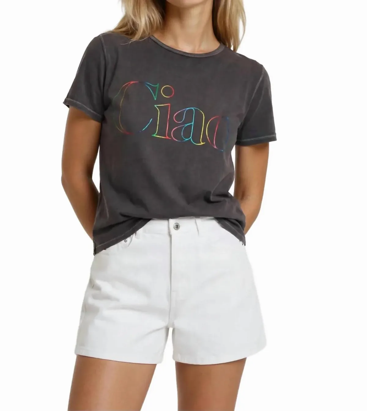 Ciao Perfect Tee in Shadow by CHRLDR