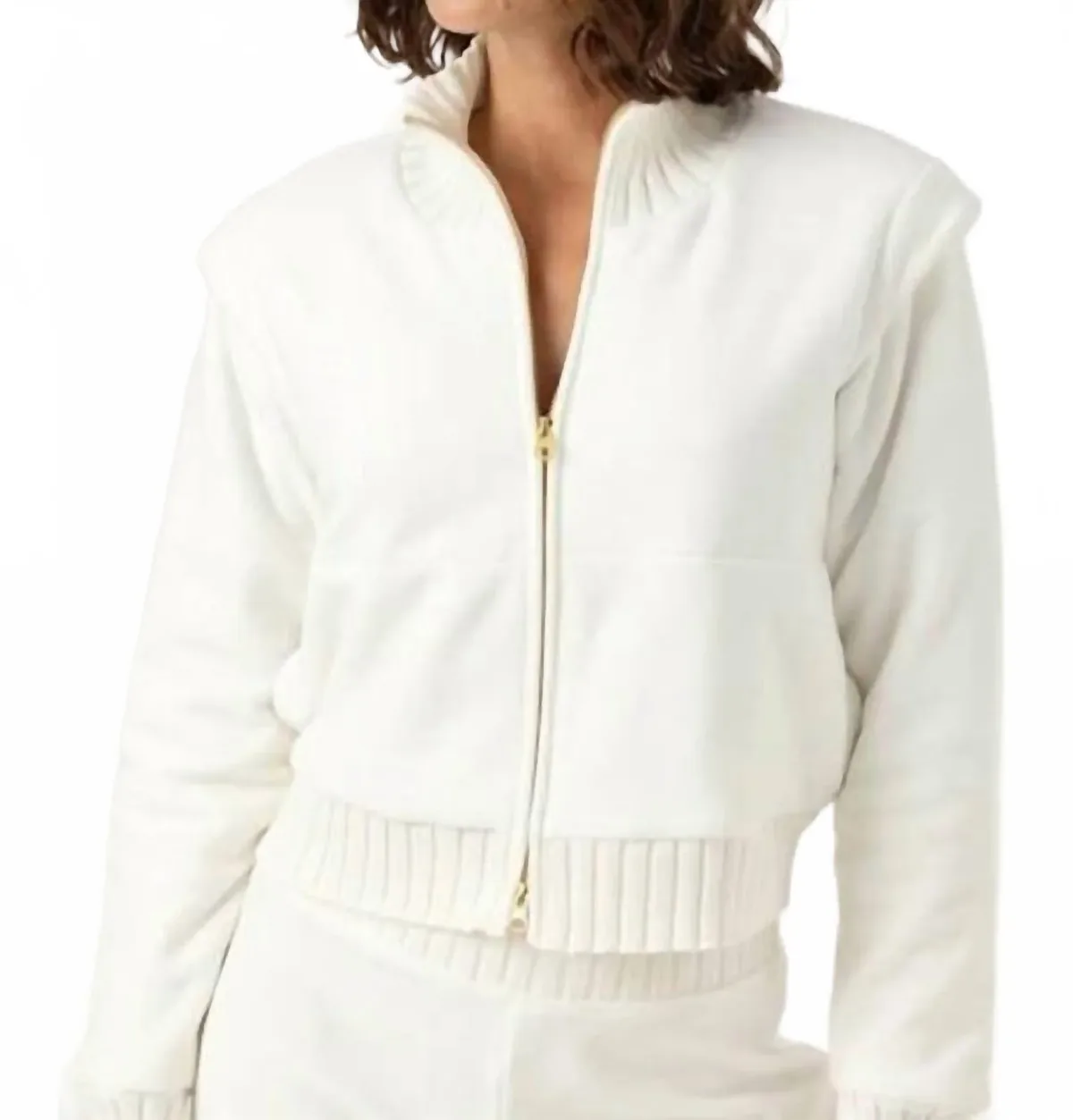 Issey Cropped Jacket in Coconut Milk by sundays