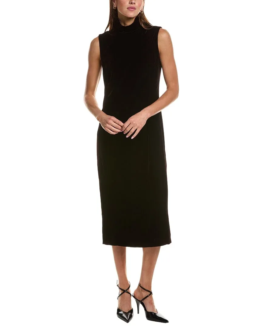 Velvet Funnel Neck Midi Dress by Theory