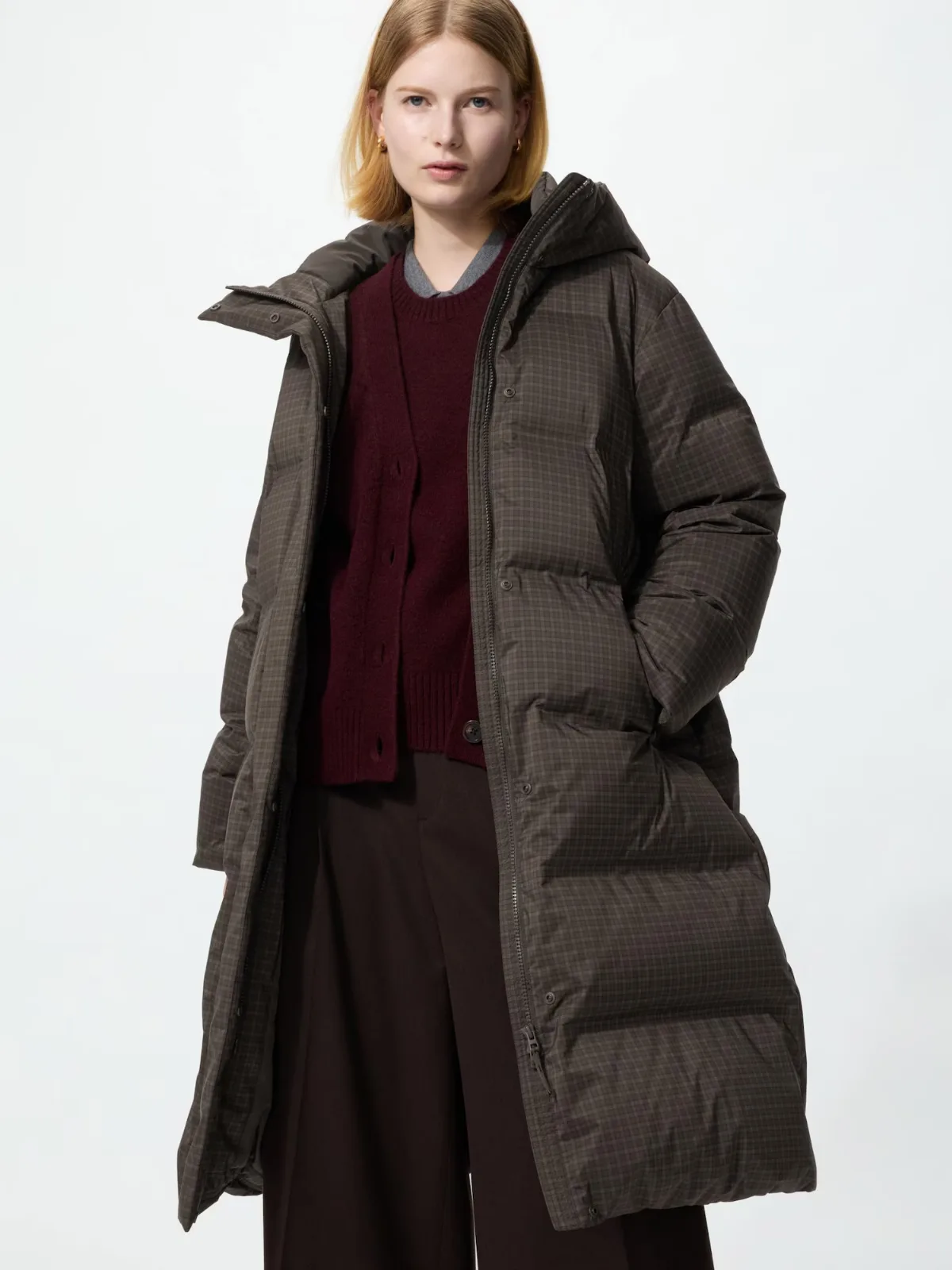 Seamless Down Long Coat Pattern by UNIQLO