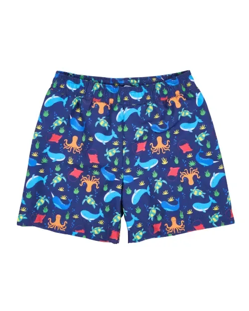 Under the Sea Print Swim Trunk by Florence Eiseman