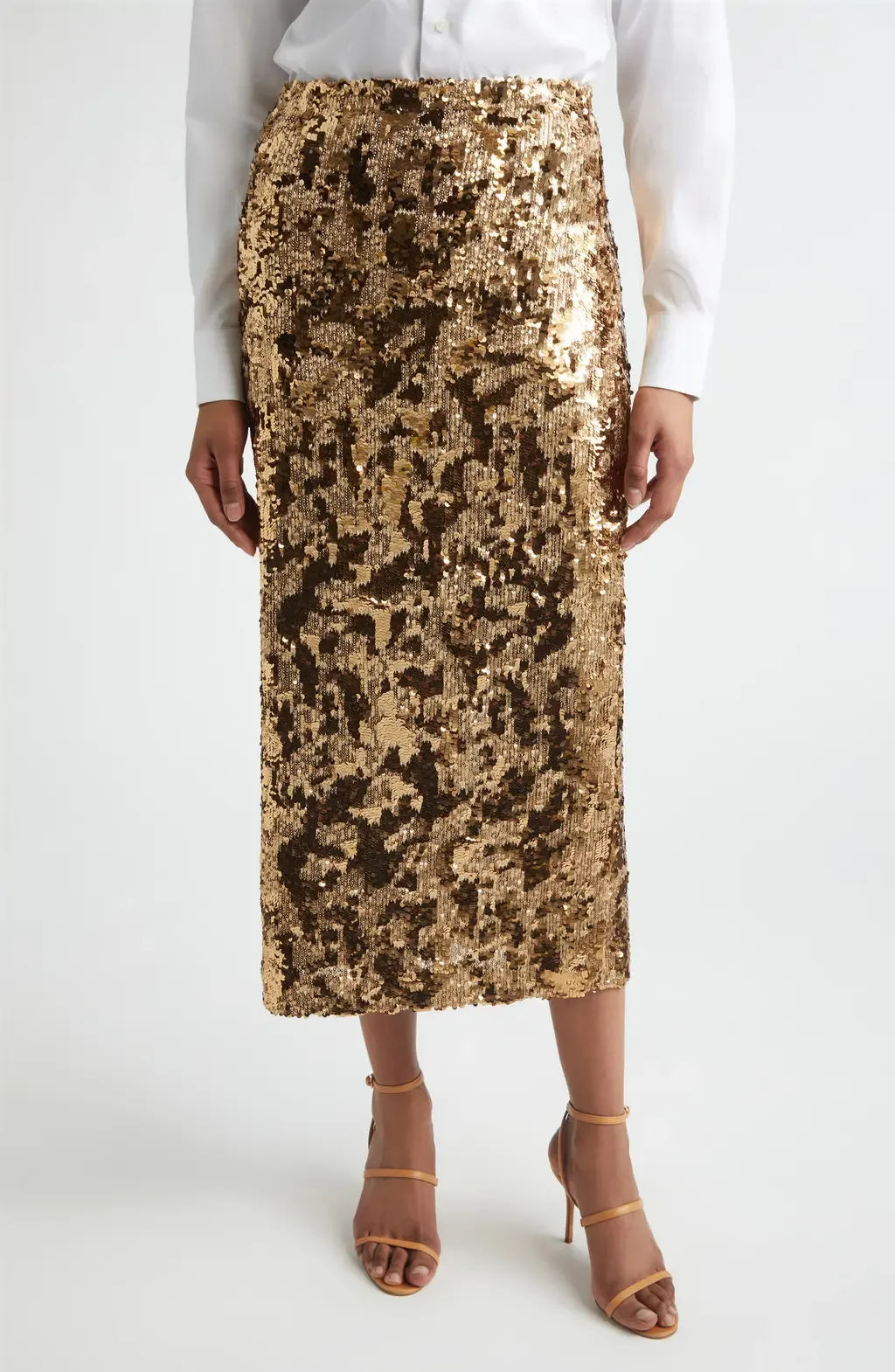Stevie Stretch Sequin Midi Skirt