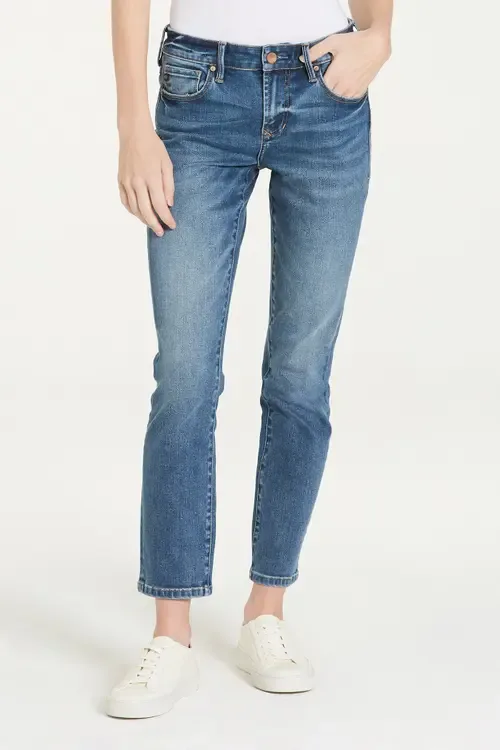 Blaire Mid Rise Slim Straight Jeans by Dear John