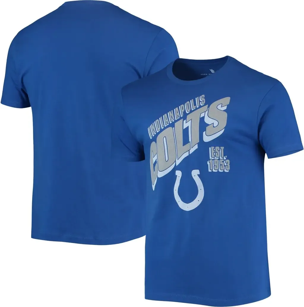 Junk Food Royal Indianapolis Colts Slant T-Shirt by Junk Food
