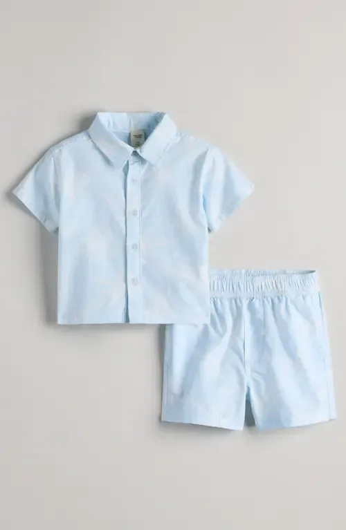 Print Short Sleeve Button-Up Shirt & Shorts Set by Tucker + Tate