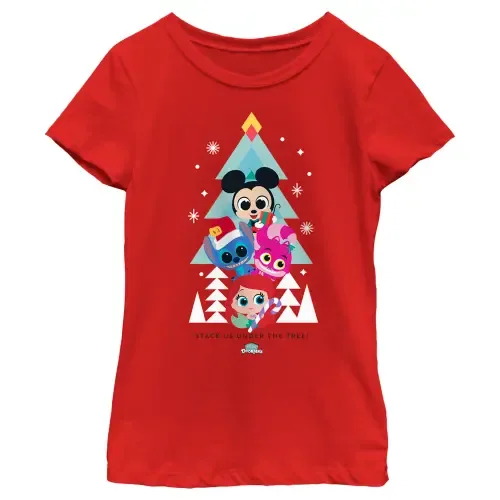 Christmas Stack Us Under the Tree Short Sleeve Graphic T-Shirt by Disney Doorables