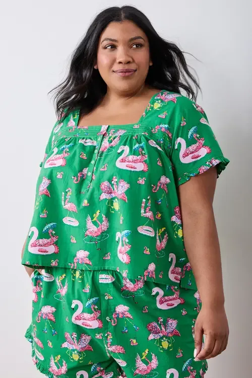 Pintuck Short Set by Printfresh