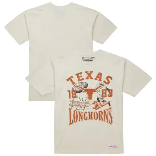 Mitchell & Ness Cream Texas Longhorns Heritage Scholar T-Shirt