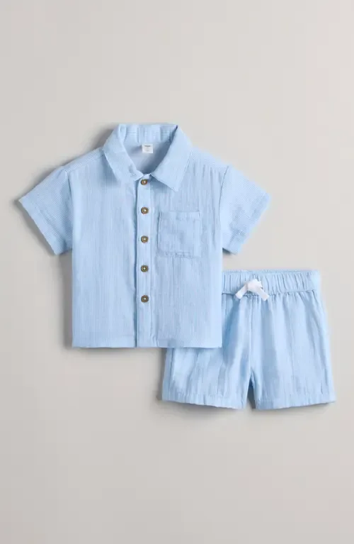Short Sleeve Cotton Button-Up Shirt & Shorts Set by Nordstrom
