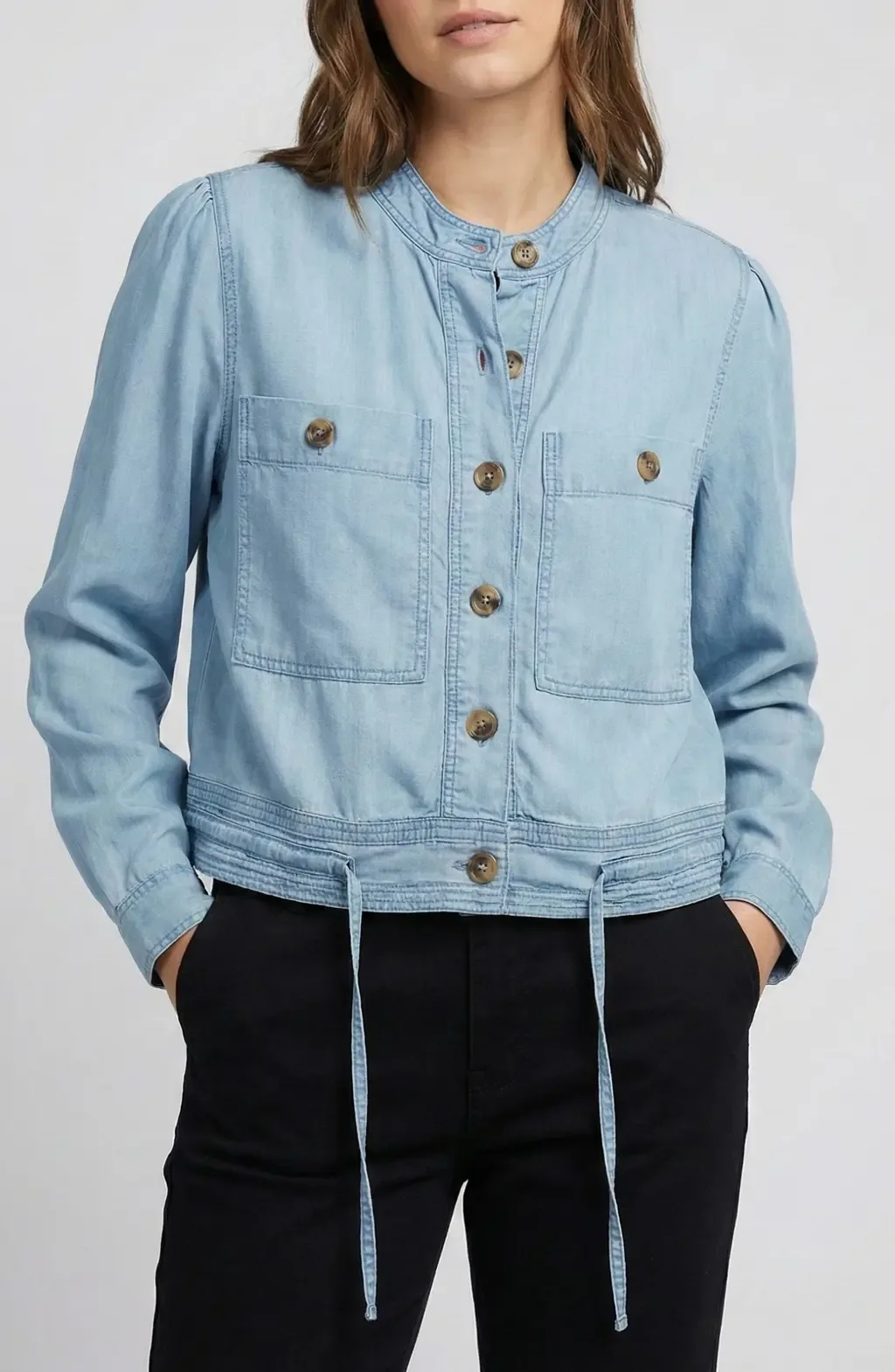 Cotton Chambray Utility Jacket by APNY