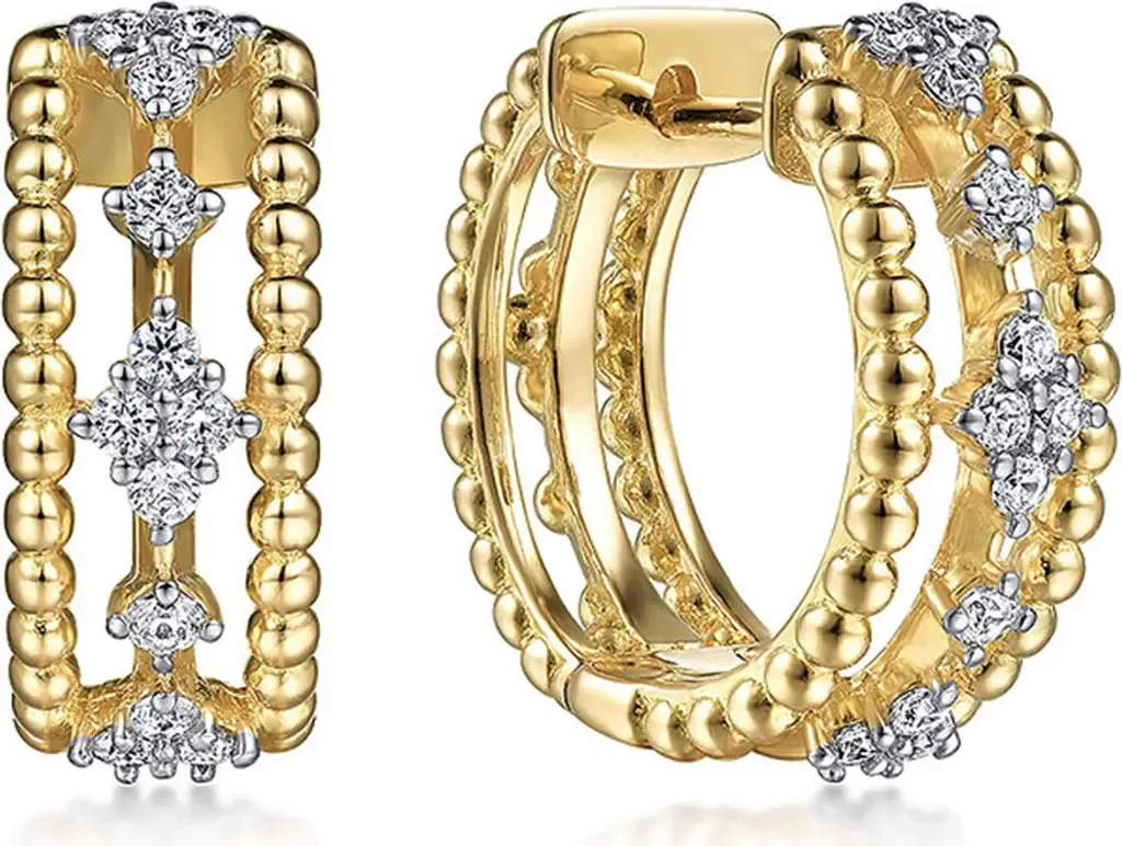 Bujukan Diamond Hoop Earrings by Gabriel & Co.