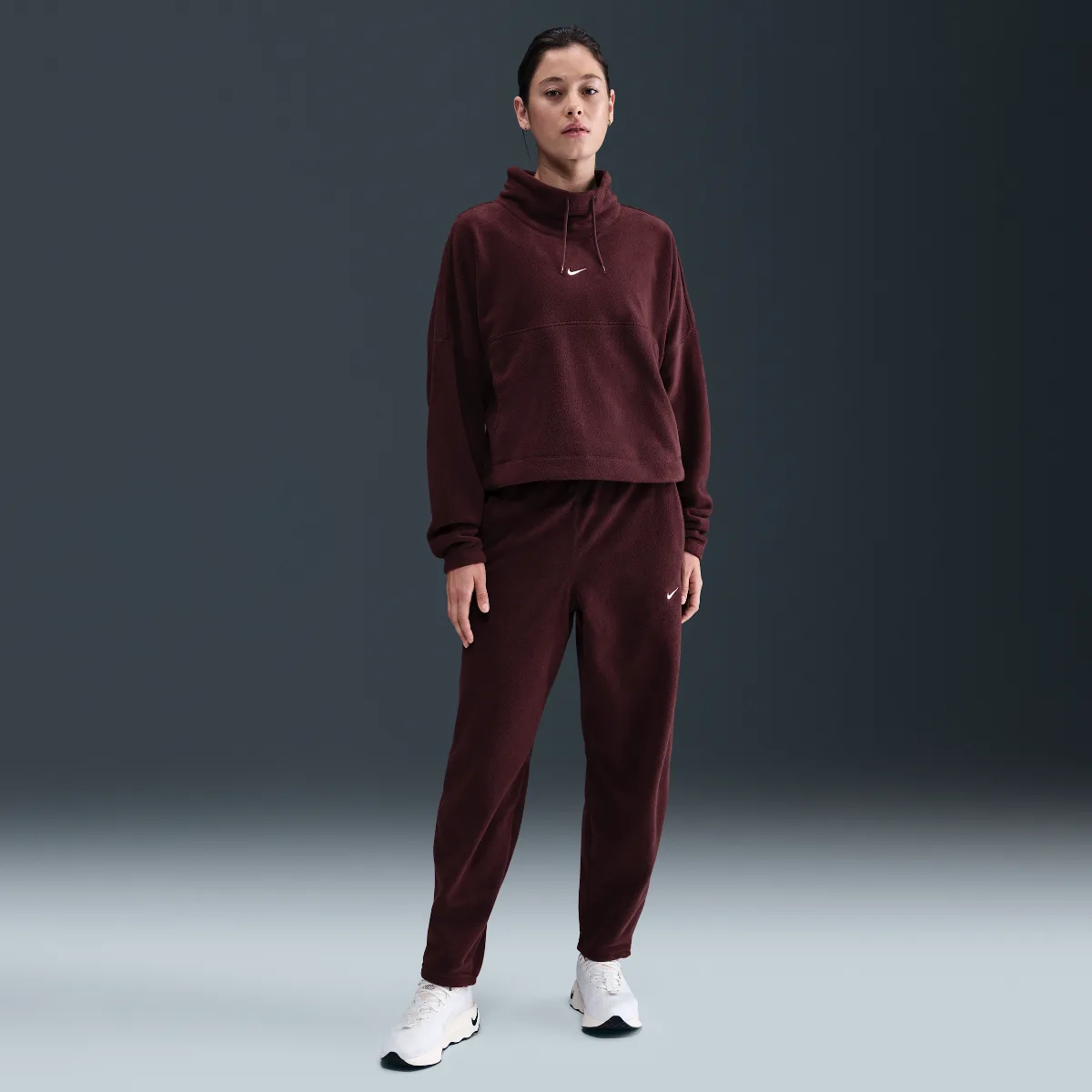 One Therma-FIT Mid-Rise Fleece Pants by Nike